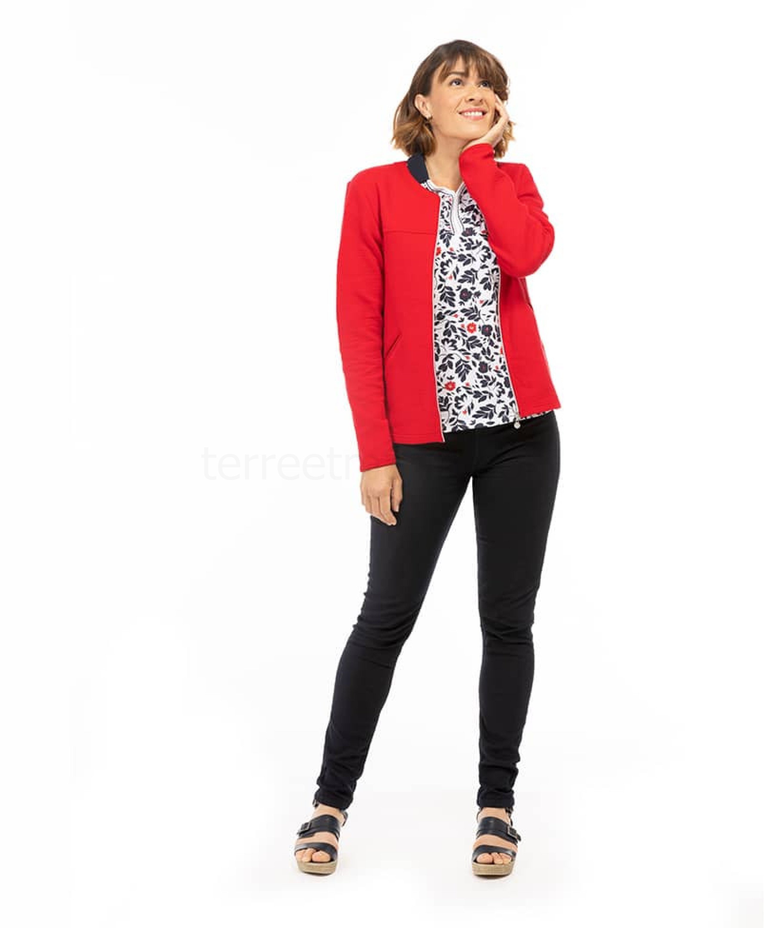 (image for) Veste Ml Rouge Rubis Babely | Terreetmarin.Com - 168