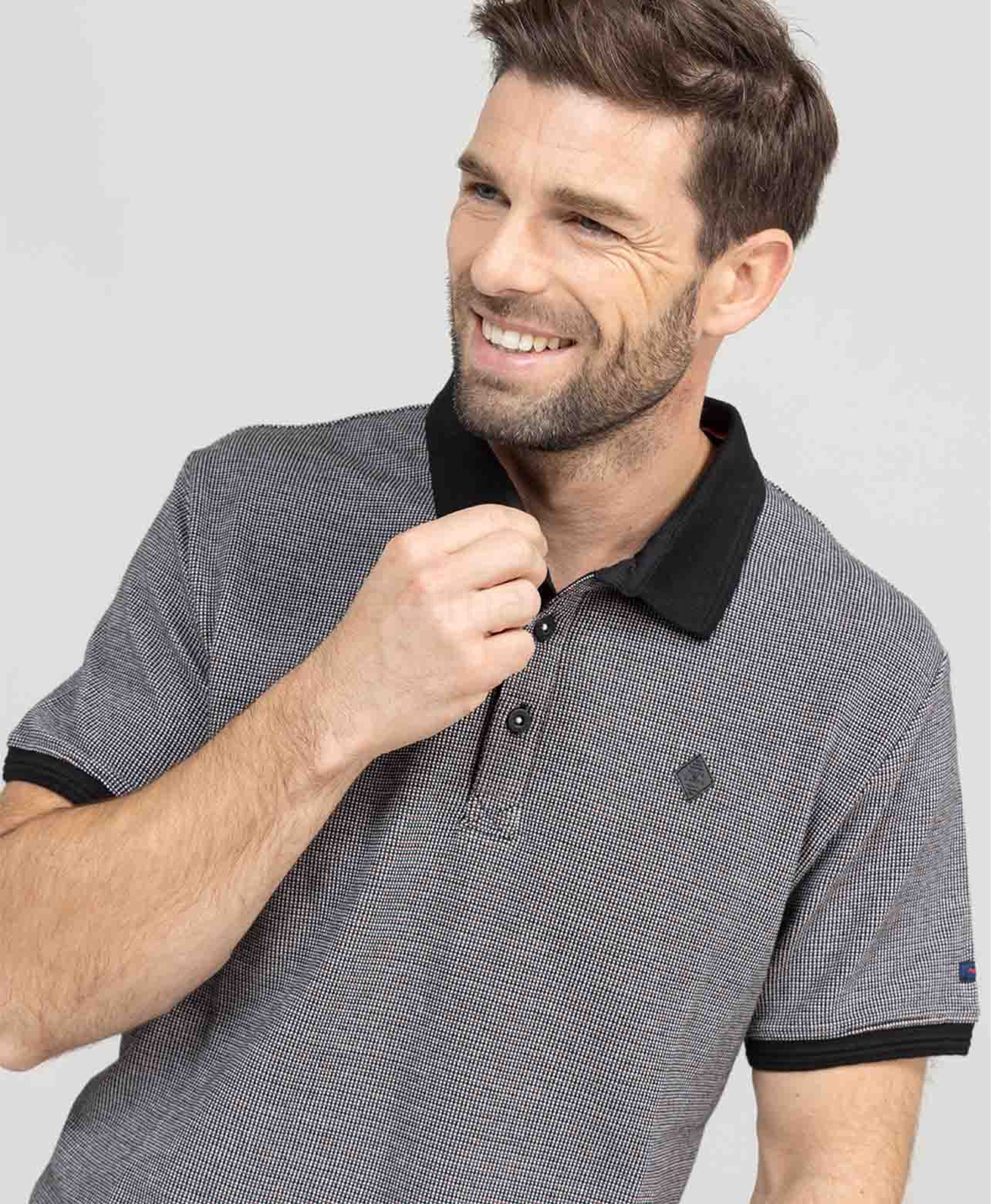 (image for) Polo Mc Jacquard Noir Coldan | Terreetmarin.Com - 302