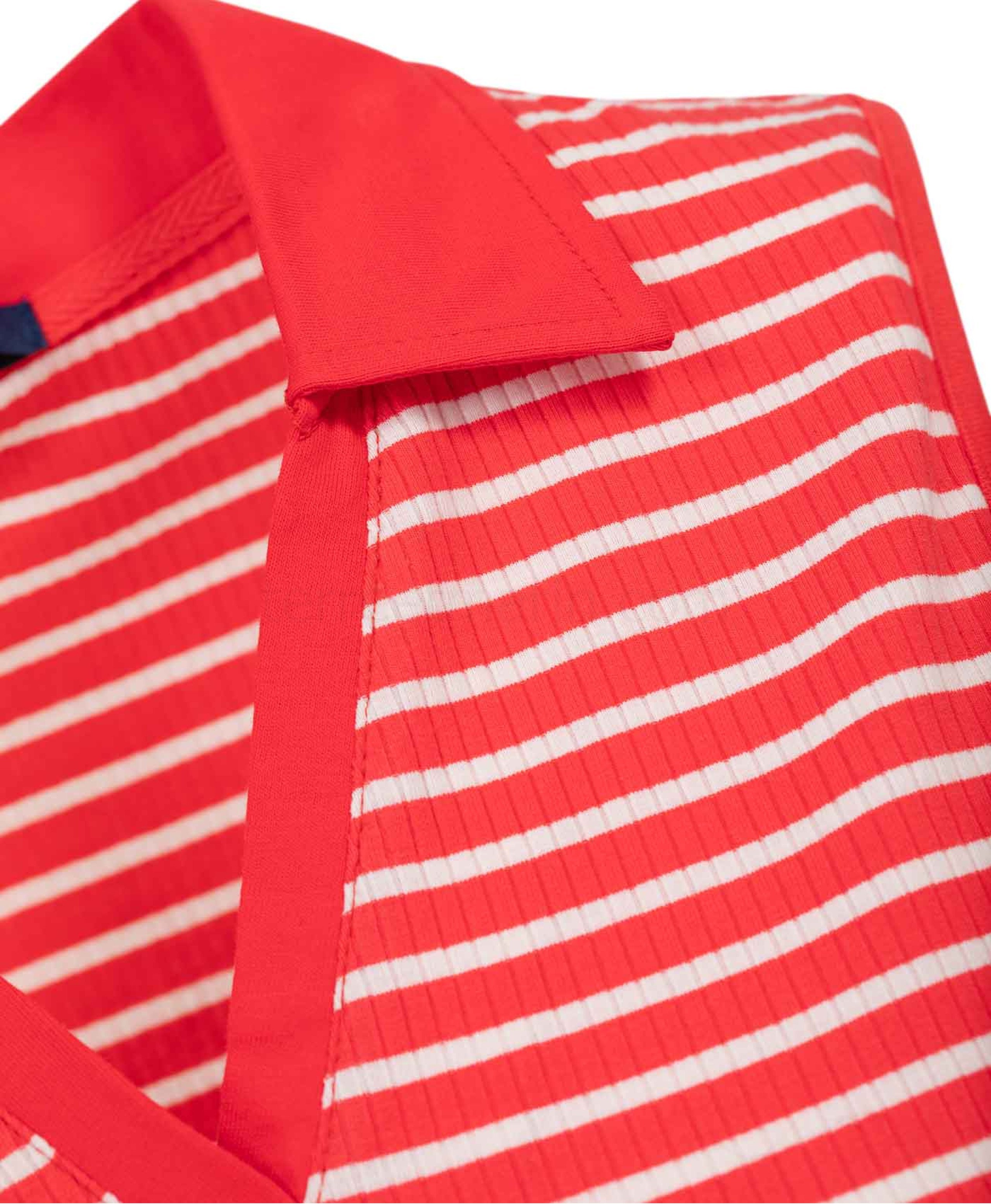 (image for) Polo Ssm Fond Rouge Raye Blanc Cady Polo F Fond Rou | Terreetmarin.Com - 13