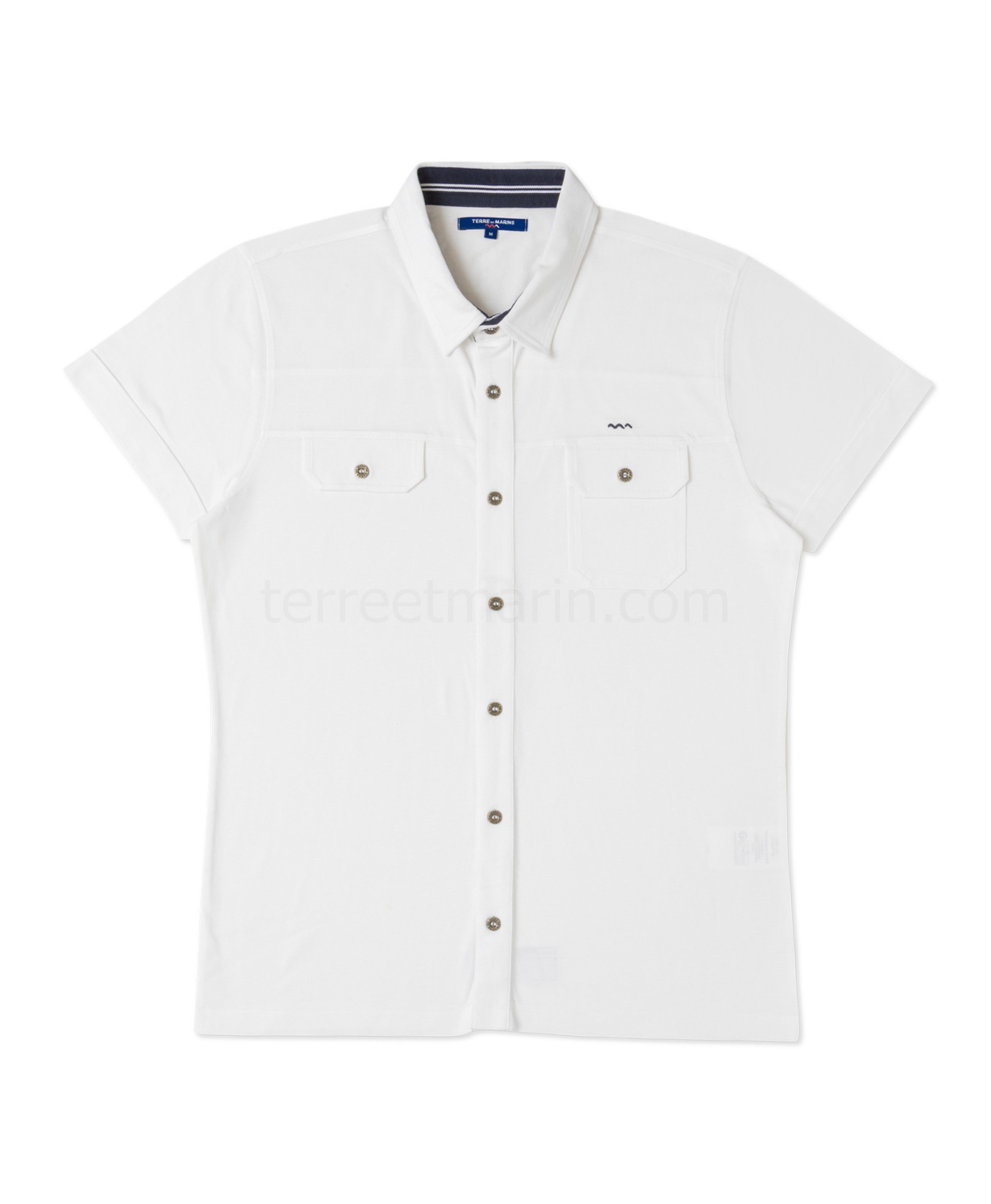 (image for) Chemise Chemisier Mc Blanc Optique Ertok | Terreetmarin.Com - 233