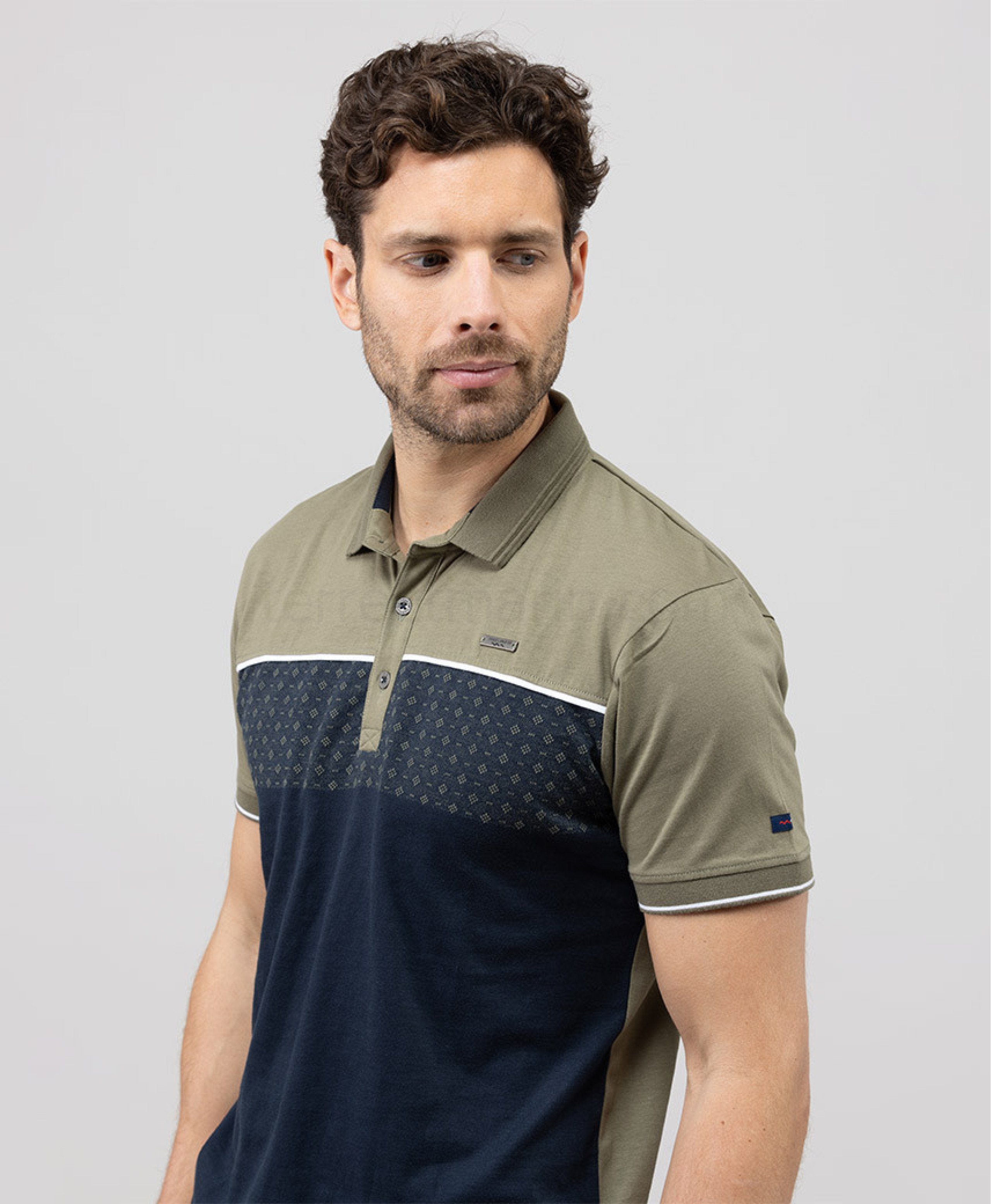 (image for) Polo Mc Indigo/Vert Olive Cimo | Terreetmarin.Com - 221 - Click Image to Close